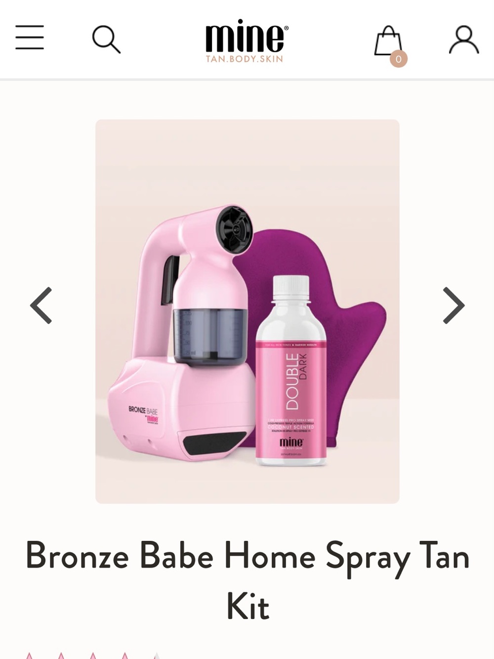 Mine Tan Body Skin Home Spray Tan Kit NEW